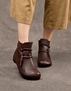 Comfortable Handmade Leather Retro Boots — Obiono Obiono Shoes, Shoe Website, Elegant Chunky Heels, Retro Boots, Platform Boots Chunky, Buckle Ankle Boots, Chunky Heels Boots, Heels Sneakers, Women Shoes Online