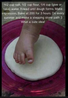 a facebook page with a baby's foot on top of a round cake pan