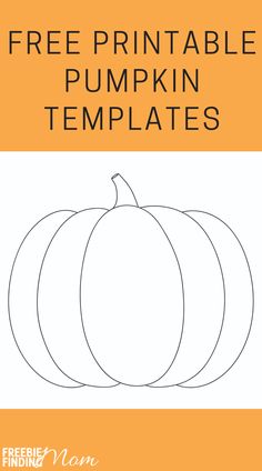 free printable pumpkin templates for kids to color and use in the fall season