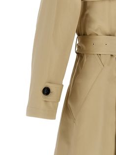 Long satin cotton trench coat with double breast style with button closure, belt at the waist, pockets and long sleeves. Composition: 100% cotton Elegant Cotton Outerwear With Belted Cuffs, Cotton Trench Coat, Ami Alexandre Mattiussi, Alexandre Mattiussi, Dress Attire, Ami Paris, Trench Coats Women, Sneaker Wedge, Women's Coats