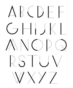 a black and white drawing of the alphabet