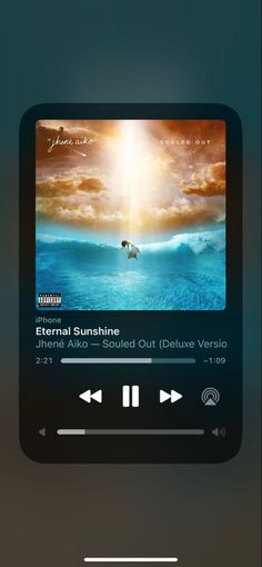 the music player is running on an iphone screen, and it appears to be playing