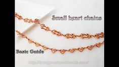 two different types of chains with the words small heart chains