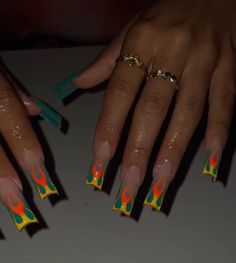 Nails Sets, Long Acrylic Nail Designs, Nails Design With Rhinestones, Short Square Acrylic Nails, Long Acrylic Nails Coffin