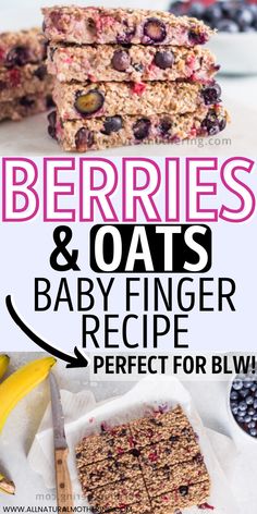 berries and oats baby finger recipe perfect for blw