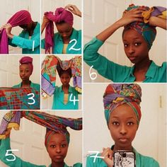 Top Ten Fabulous Ways To Tie A Head-wrap Styles - Dabonke : Nigeria Latest Gist and Fashion 2019 African Headdress, Curly Natural Curls, Headwrap Tutorial, Bobby Pin Hairstyles, Head Wrap Styles, Hair Scarf Styles, Curl Styles, Turban Headbands