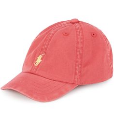 From Ralph Lauren&#x2C; this hat features:Seamed billSix-panel constructionVentilating embroidered eyeletsSignature embroidered Pony at the frontPolo embroidery and a buckled strap at the backSweatbandclassic baseball cap silhouetteApprox. 23" inner circumferenceDue to the natural characteristics of this material&#x2C; the coloring may rub off onto fabrics and upholstery.Stone-washed cotton twillmachine washImported. Casual Baseball Cap With Cotton Sweatband, Classic Baseball Cap With Embroidered Logo, Casual Solid Baseball Cap With Embroidered Logo, Classic Outdoor Baseball Cap With Embroidered Logo, Solid Color Hat With Embroidered Logo And Curved Visor, Adjustable Solid Color Baseball Cap With Embroidered Logo, Adjustable Solid Baseball Cap With Embroidered Logo, Casual Visor Hat With Cotton Sweatband, Adjustable Washed Hats With Curved Visor