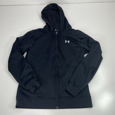 Under Armour Women’s Black Hooded Sweatshirt Size M. There is a tiny spot near the right front pocket. See photos. 19.5” armpit to armpit 24” length Black Hooded Sweatshirt, Armour Women, Under Armour Women, Puma Jacket, Hooded Sweatshirt, Nike Jacket, Front Pocket, Hooded Sweatshirts, Under Armour