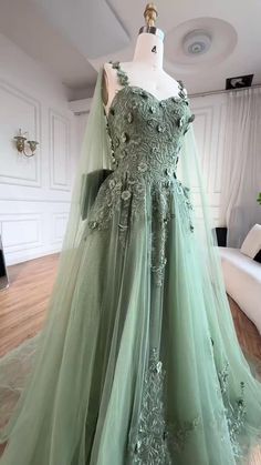 2024 Arabic Sage Green Spaghetti Strap Lace-Up Bow A-Line Appliques Pr – Larosabride A-line Green Gown For Prom Season, Spring Wedding Green Ball Gown, Green Ball Gown With Sweetheart Neckline And Sweep Train, Green Ball Gown With Sweep Train And Sweetheart Neckline, Green Ball Gown With Sweep Train For Banquet, Elegant Green Gown For Debutante Ball, Green Ball Gown With Sweep Train For Wedding, Green Wedding Ball Gown With Sweep Train, Green Sweetheart Neckline Evening Dress For Wedding