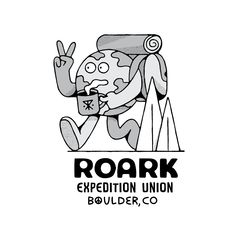 the logo for roar expedition union blvdler co, with an image of a man