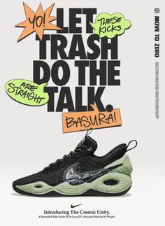 an advertisement for nike's upcoming sneaker