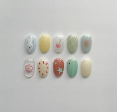 Cute Simple Short Nails, Short Japanese Nails, Simple Aesthetic Nails, Korea Nails Design, Japan Nail Art, Pink Chrome Nails, Asian Nails, Hello Nails, Hippie Nails