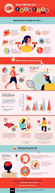 This Is Your Brain On Exercise (Infographic) Health Infographics, Brain Exercise, Benefits Of Exercise, Healthy Brain, Physical Education, Healthy Mind, Brain Health, Health Info, Physical Fitness