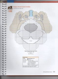 a cross - stitch pattern for a dog's head