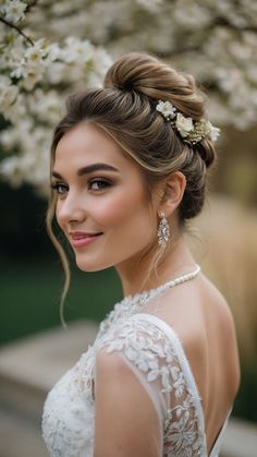 Discover elegant bridal floral bun hairstyles for your wedding From open hair side swept styles to fancy ponytails low buns and high ponytails find the perfect hairdo for your special day Incorporate an elegant ponytail side braid or hairband to complete your bridal look Achieve the perfect wedding hairstyle with these stunning options