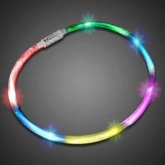 LED Light Up Flashing Rainbow Chaser Necklace - Party Glowz Led Necklaces, Physical Goals, Flashing Lights, Playroom Ideas, Led Color, Batteries, Led Light, Light Up, Flash