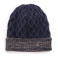 Keep the cold out & the warmth in with MUK LUKS Men's Cable Cuff Cap. The form-fitting design, cable knit patterns & super soft fleece lining give you casual comfort all day long. Mens Knit Beanie, Knit Beanie Pattern, Mens Knit, Stitch Fit, Cable Stitch, Beanie Pattern, Clutch Pouch, Cold Weather Accessories, Men's Knit