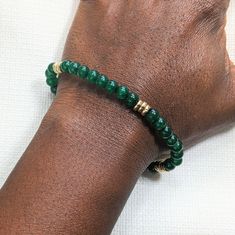 Green beads with gold accent bracelet Can be worn alone or as a stack One size fit most - stretch bracelet Artisan handmade bracelets, so expect some minor variations in pattern, color and appearance are a part of the handmade charm Cheap Trendy Green Braided Bracelets, Thanksgiving Sale, Cuff Bangle Bracelet, Green Beads, Handmade Charms, Gold Accent, Cuff Bangles, Green Bead, Handmade Artisan