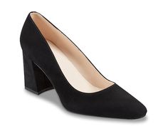 Marc Fisher Zala Pump, Marc Fisher Boots Black, Black Slingback Pumps With Ankle Strap And 4-inch Heel, Fitted Black Slingback Pumps With 4-inch Heel, Black Evening Pump With 4-inch Heel, Black Synthetic Slingback Pumps With 4-inch Heel, 50 Style, Chunky Block Heels, Marc Fisher