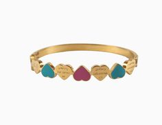 Pink and Blue Heart Bangle - Twenty-Eight Minna Jack And Jill Of America, Jack And Jill, Heart Pattern, Shades Of Pink, Blue Heart, Heart Patterns, Design Features, Timeless Elegance, Unique Design