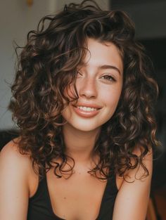 Medium Length Hair Curly Natural Curls, Side Curtain Bangs Curly Hair, Medium Length Haircut Curly Waves, Natural Wavy Medium Length Hair, Natural Wavy Lob, Medium Hairstyle Women 2024, Long Bob Haircuts Curly Hair, Medium Length Curly Hair With Layers Over 40 Over 50, Naturally Curly Haircuts Medium