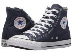 PRICES MAY VARY. 100% Synthetic Rubber sole Dark Blue Converse, Navy Blue Converse, How To Lace Converse, Blue Converse, Hi Top, Converse Chuck Taylor All Star, Lace Fashion, Converse High Tops, Converse All Star