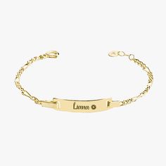 Personalized Baby Bracelet with Name | 14K Solid Gold Mionza Personalised Baby Bracelet, Bracelet With Name, Baby Bracelet, Gold Baby, Name Bracelet, Gold Plated Bracelets, Style Minimalist, Early Years, Custom Baby