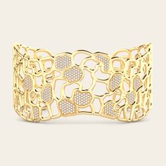 An elevated version of our classic Canyon Cuff, this piece includes the brilliance of diamonds that shine on every twist and turn of the wrist. A wearable work of art that seamlessly blends avant-garde style with timeless luxury. 18k Yellow Gold Diamonds (1.38 cts) Polished Finish S/M: 5 1/2"L x 1 1/8"W M/L: 6 1/4"L x 1 1/8"W Timeless Luxury, Avant Garde Fashion, Gold Polish, Shine On, Ring Size Guide, White Gold Diamonds, Gold Diamond, Ring Size, Diamonds