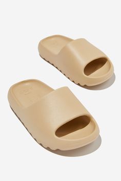 Sunny Beach SlideCotton On Kids - Sunny Beach Slide - SemolinaKids | Girls | ShoesKids | Girls | ShoesKids | Girls | Shoes Beige Beach Slides, Beige Beach Slides For Beach Season, Beige Summer Slides For Beach, Beige Summer Slides For The Beach, Beach Slides For Spring, Comfortable Beige Slides For Vacation, Yellow Summer Slides For Beach, Comfortable Solid Color Slides For Vacation, Size 12 Women