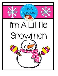 i'm a little snowman sign with the words, i'm a little snowman