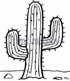 a black and white drawing of a saguado cactus with its head turned to the side