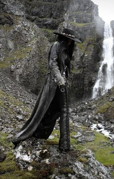 Satanic Fashion, Sharon Ehman, Sif Dark Souls, Goth Cowboy, Leather Duster, Dark Punk, Toxic Vision, Cowboy Aesthetic, Southern Gothic