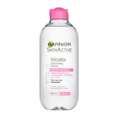 Is Garnier Cleansing Micellar Water for me? Yes, if you are looking for an efficient and easy to use product that cleanses and removes make-up gently in one step. Why is i... Garnier Micellar Water, Garnier Micellar Cleansing Water, Natural Facial Cleanser, Garnier Micellar, Garnier Skin Active, Cleansing Water, Micellar Cleansing Water