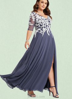 Karlee A-line V-Neck Floor-Length Chiffon Lace Evening Dress UKP0020852 Fabric:: Chiffon,Lace Silhouette:: A-line Length:: Floor-Length Neckline:: V-Neck Straps&Sleeves:: 1/2Sleeves FullyLined:: NO Built-InBra:: Yes Boning:: No Notes:: Lacecolorwillbeaspicturednomatterwhichcolorispickedforyourdress. Features:: LegSlit BackStyle:: BackZip,Illusion,Scoop ModelName:: Nika Height:: 5.8ft（176cm） Bust:: 32in（82cm） Waist:: 24in（61cm） Hips:: 35in（89cm） WearingSize:: US2/UK8/EU34 ModelName:: Anna Height:: 5.6ft（171cm） Bust:: 40in（102cm） Waist:: 31in（79cm） Hips:: 45in（114cm） WearingSize:: CustomSize This dress could be custom made, there are no extra cost to do custom size and color. Georgette V-neck Bridesmaid Dress, V-neck Georgette Dress For Banquet, Lace Evening Dresses, Chiffon Lace, Neck Strap, Evening Dress, Floor Length, Custom Sizing, Evening Dresses