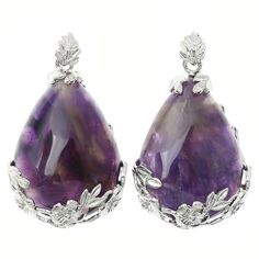 *********************************************************************************************- Dimension : 37mmx27mm(1.5"x1."), 8mm thick - silver alloy metal, nickel free.- 1pc/lot.******************************************************************************************* Silver Gemstone Teardrop Earrings, Silver Teardrop Earrings With Natural Stones, Amethyst Rock, Chakra Beads, Purple Quartz, Jewelry Charms Pendants, Reiki Chakra, Teardrop Beads, Teardrop Pendant