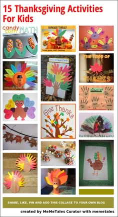 thanksgiving crafts and activities for kids to make