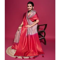 Purple & Pink colored saree is made from kanjivaram silk fabric which is highlighted with beautiful zari weaving work as shown. comes along unstitched kanjivaram silk blouse piece which you can customise as per your design/style. Occasion - You can wear this saree for casual, outing & get together. Note:- The actual product may differ slightly in color and design from the one illustrated in the images when compared with computer or mobile screen. Measurements: Saree : KanjiVaram : 5.5 Mtrs Blouse : KanjiVaram Silk : 0.8 Mtr Material: KanjiVaram Silk Stitch Type: Unstitched Country of Origin: India Care Guide: Dry Clean Fusion Saree With Dupatta For Diwali, Fusion Blouse Piece With Pallu For Diwali, Diwali Fusion Style Saree With Dupatta, Unstitched Fusion Saree With Pallu, Fusion Style Saree With Pallu For Diwali, Fusion Style Unstitched Saree With Zari Work, Unstitched Fusion Saree With Detailed Pallu, Fusion Unstitched Saree With Zari Work, Fusion Style Banarasi Silk Saree With Dupatta