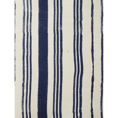 a blue and white striped rug on a white background with vertical lines in the middle