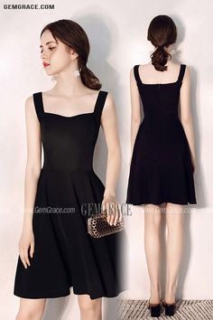 Simple Little Black Aline Party Dress With Straps Ref#HTX97069 at GemGrace. #HomecomingDresses Shop now to get $10 off. Pro custom-made service for wedding dress, formal dress. View Homecoming Dresses,Short Homecoming Dresses,Black Homecoming Dresses,Simple Homecoming Dresses,Semi Formal Dresses for more ideas. Click to shop now! #BuyableHomecomingDresses Black Mini Suspender Dress For Party, Elegant A-line Suspender Dress For Cocktail, Elegant Square Neck Suspender Dress For Party, Elegant A-line Cocktail Suspender Dress, Elegant Mini Length Suspender Dress For Evening, Black Suspender Dress For Prom, Elegant Black Suspender Dress For Formal Occasions, Elegant Black Suspender Dress For Prom, Black Mini Length Suspender Dress For Evening