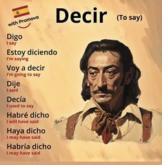 a poster with an image of a man's face and words written in spanish