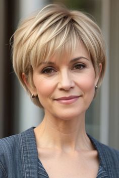 Quick Simple Hairstyles, Hair With Bangs Over 50, Short Hairstyles For Long Faces, Bangs Over 50, Hairstyles For Long Faces, Medium Length Hair With Bangs, Goddess Hair, Short Hair Images