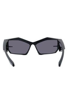 Exaggerated geometric frames lend futuristic flair to these stylish sunglasses with smoky-tinted, UV-protective lenses. 100% UV protection Acetate Imported Geometric Sunglasses, Stylish Sunglasses, Uv Protection, Givenchy, Lenses, Nordstrom, Sunglasses, Black