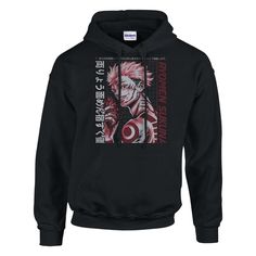 This Jujutu Kaisen anime-inspired unisex hoodie featuring It Ryomen Sukuna, is perfect for fans of the series looking for a cozy and stylish addition to their wardrobe. Made with a medium-heavy fabric blend of 50% cotton and 50% polyester, it offers warmth and comfort for cooler days. The spacious kangaroo pouch pocket, drawstring hood, and seamless construction make it both functional and fashionable. Ideal for anime lovers, this hoodie is great for casual everyday wear, conventions, cosplay ev Anime Character Print Hooded Sweatshirt, Anime Hooded Sweatshirt With Character Print, Anime Style Hoodie For Winter Cosplay, Anime Style Hooded Winter Sweatshirt, Anime Style Hoodie For Cosplay In Winter, Pop Culture Hooded Sweatshirt With Character Print, Winter Anime Style Hooded Sweatshirt, Anime Hoodie For Cosplay In Winter, Winter Cosplay Hoodie With Cartoon Print