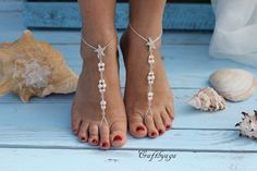 Barefoot sandals,Starfish beaded barefoot sandals,Flower girls barefoot sandals,Beach wedding barefoot sandals,Bridal barefoot sandalsAnklet Bohemian Anklets For Beach Season Wedding, Bohemian Toe Ring Barefoot Sandals For Beach Wedding, Bohemian Silver Sandals For Beach, Bohemian Barefoot Sandals For Beach Wedding, Beaded Anklets For Destination Wedding In Summer, Beaded Anklets For Summer Destination Wedding, Handmade Silver Anklets For Beach Wedding, Bohemian Adjustable Anklets For Destination Wedding, Bohemian Adjustable Sandals For Beach Wedding