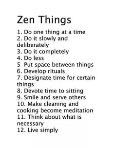 Zen rules Zen Things, Morning Yoga, Simple Living, Life Planner, Inner Peace, Namaste, Feng Shui