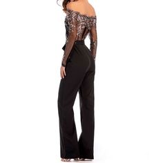 It's a sexy mesh patchwork long jumpsuit. The off shoulder design makes you look sexy. Romantic and luxurious sparkly with mesh overlay, you will love to wear within. Material: Polyester Size: S, M, L, XL Color: Black Neckline: Off Shoulder Sleeves: Long Sleeves Style: Casual Pattern Type: Solid Length: Full Length Occasion: Daily, Party Jumpsuit Sparkle, Sparkle Jumpsuit, Jumpsuit Off Shoulder, Off Shoulder Sleeves, Off Shoulder Design, Facebook Black, Fire Gifts, Long Jumpsuit, Hip Clothes