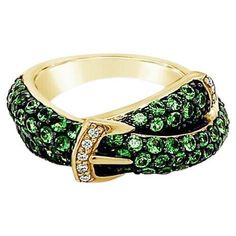 Le Vian Ring - Forest Green Tsavorite Vanilla Diamonds set in 14K Honey Gold Levian Rings, Levian Jewelry, Le Vian, Gold Diamond Rings, Ring Size 7, White Diamond, Forest Green, Fashion Rings, Gold Diamond