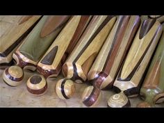 several different types of woodworking tools lined up in a row on top of each other