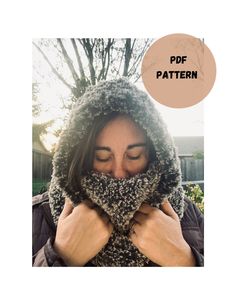 This listing is for a DIGITAL DOWNLOAD PDF file for a knitting pattern.  NOT A FINISHED ITEM. There will be no refunds for failure to read the item listing details.  This hooded cowl pattern is perfect if your looking for a luxury knit item.  This pattern works up quickly and takes a little less than 2 skeins of faux fur yarn.  Materials -  13mm circular knitting needles  2 skeins of faux fur yarn measuring tape Pattern info -  no special techniques needed.  all knits no purls  photos included Knitted Hooded Cowl, Ski Hood, Knit Cowl Pattern, Hooded Cowl Pattern, Hood Pattern, Hooded Cowl, Bun Beanie, Messy Bun Beanie, Tape Pattern