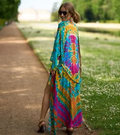 Bohemian Printed Belt Kimono Plus Size Batwing Sleeve Dress Summer Autumn 2023 Women Loose Beachwear Swimsuit Cover Up Sarong Lounge Wear Dress, Belt Kimono, Boho Robes, Plus Size Bohemian, Green Kimono, Bohemian Kimono, Cover Beachwear, Womens Kimono, Summer Chic